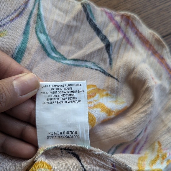 O'Neill baby doll camisole button down multicolor floral boho hippie women XS - Picture 6 of 10